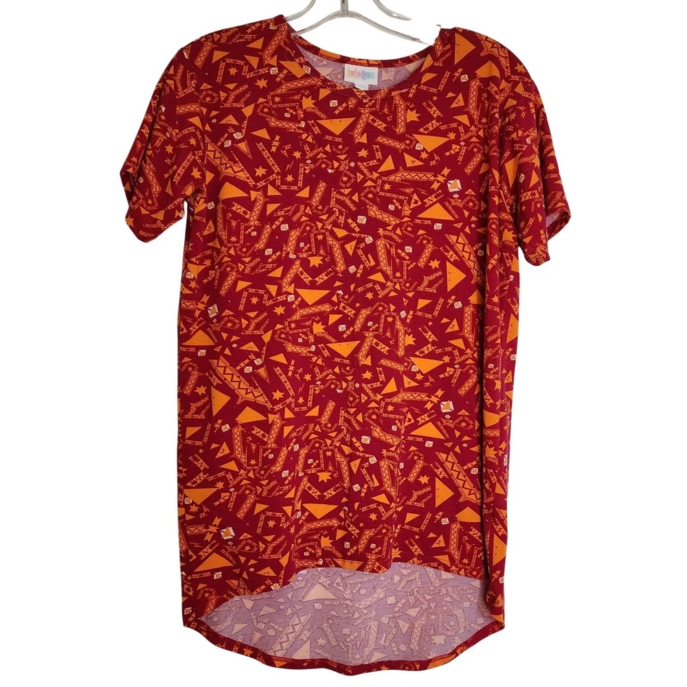LuLaRoe M IRMA loose multicolored mid-length sleeve high-low tunic